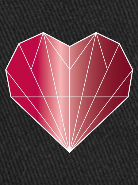 Heart Diamond Ruby Red
