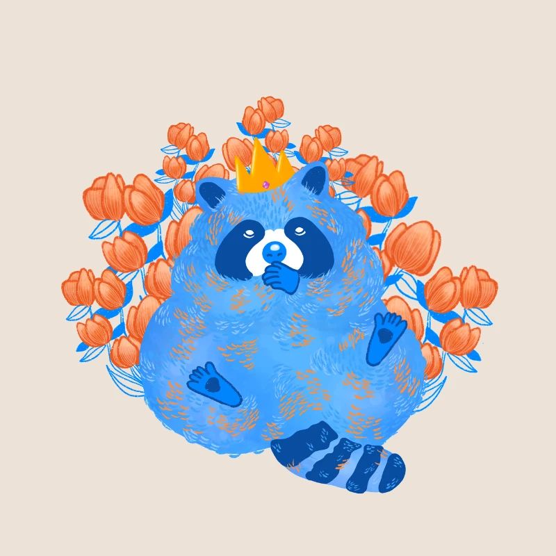 raton laveur bleu