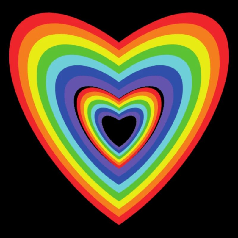 Rainbow Rainbow Retro Gift Heart