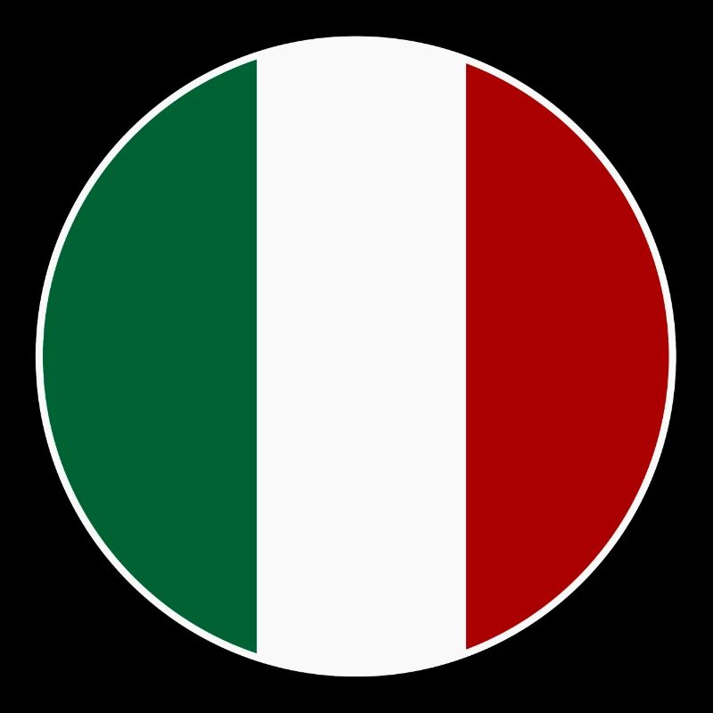 Drapeau de l'Italie rond