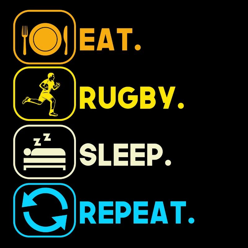 eat sleep rugby repeat