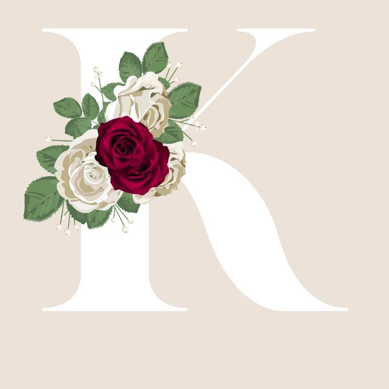 lettre k fleuris