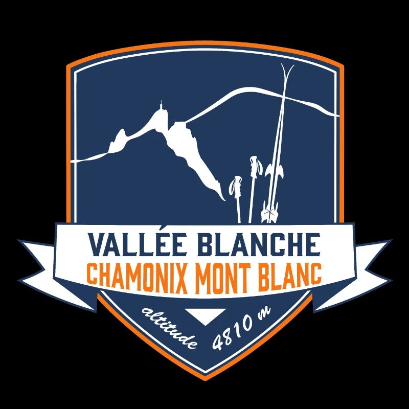ecusson chamonix la vallée blanche leewarddesign