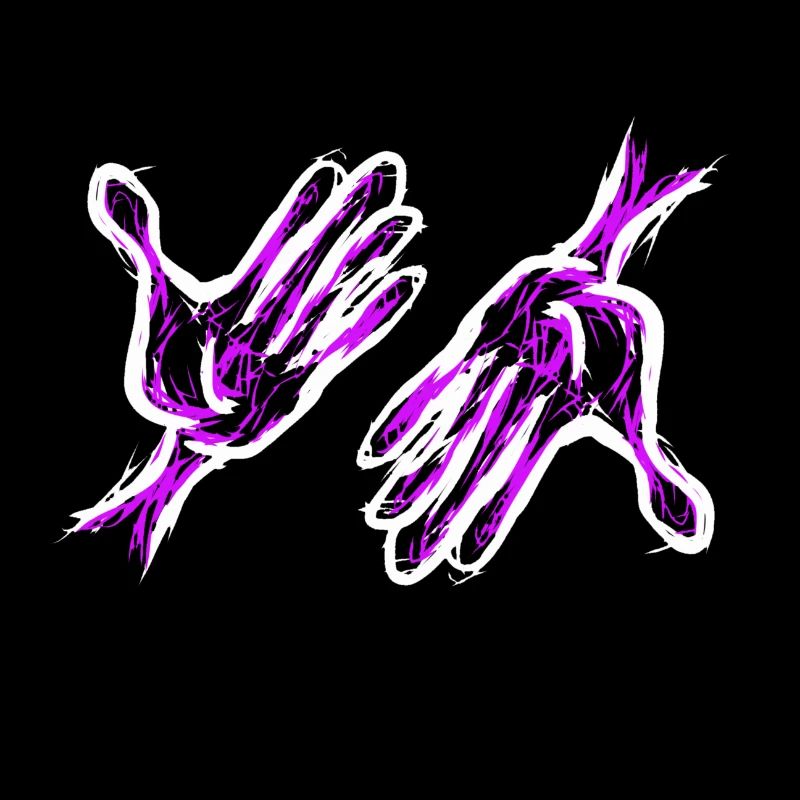 mains violettes