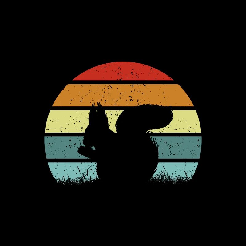 Eichhörnchen Retro