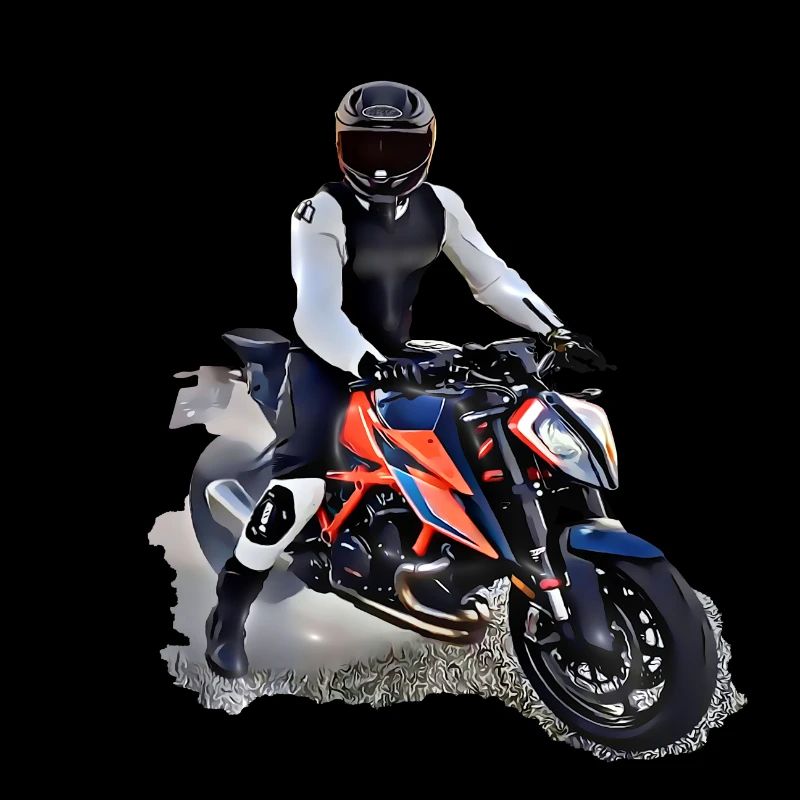 Poster Motorradfahrer