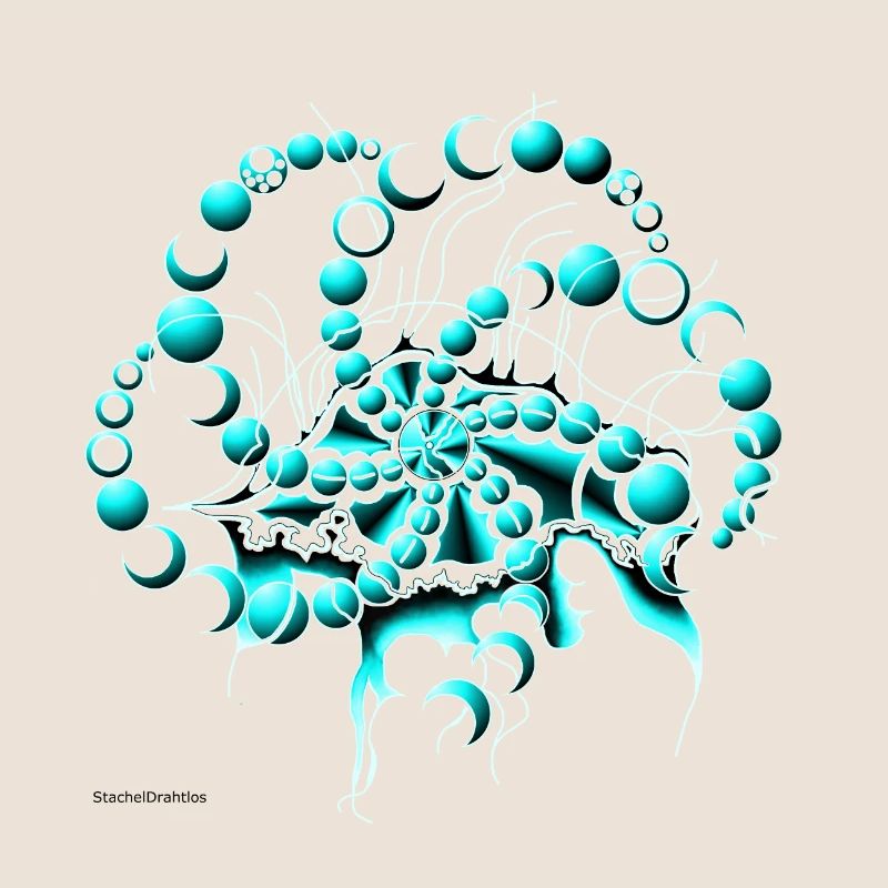 Psychédélique, Œil, turquoise