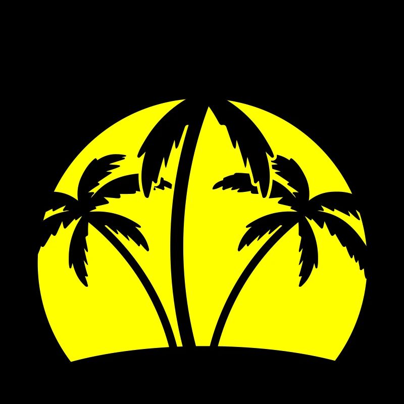 beach palm trees