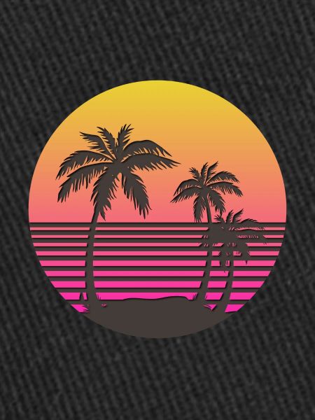 Synthwave Sun and Palms