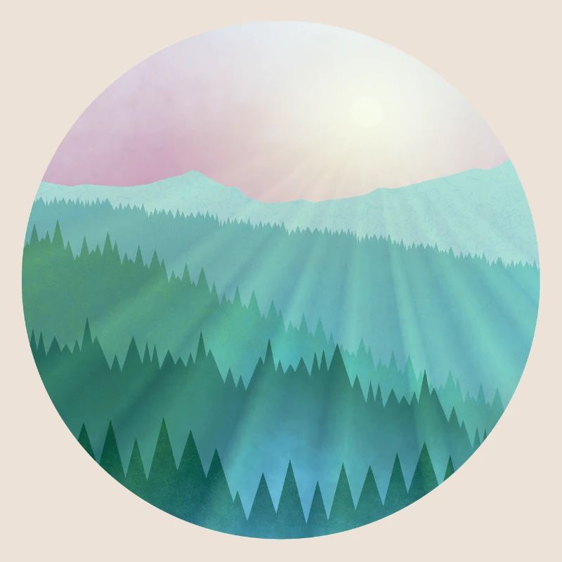 Misty mountain landscape