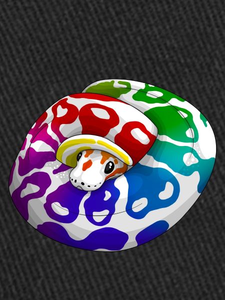 Bébé serpent avec arc-en-ciel
