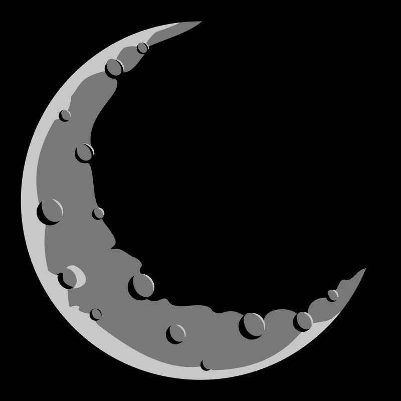 Le chien est assis sur la lune