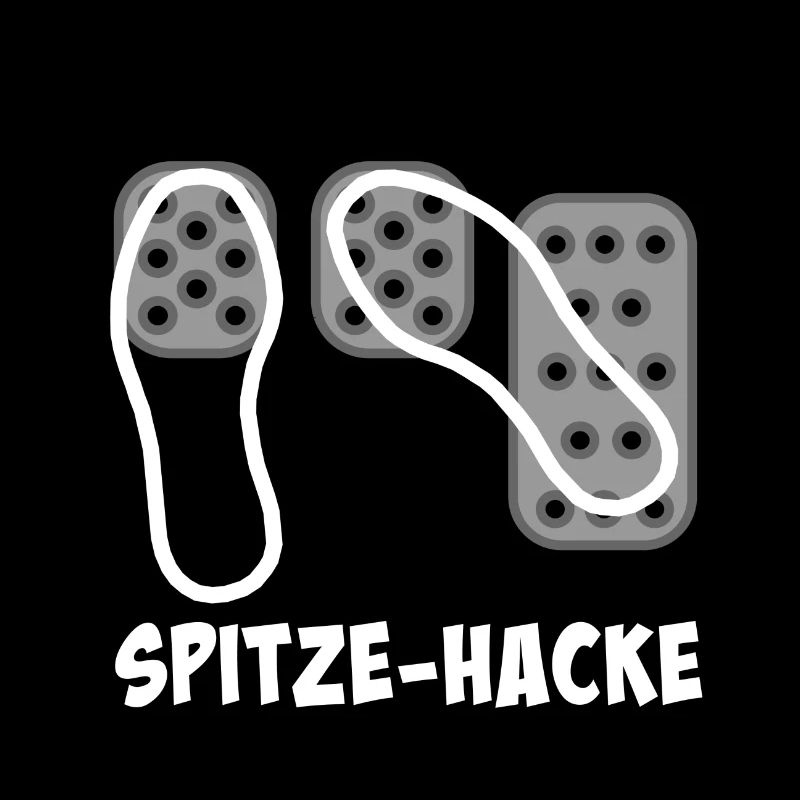 Pedale Spitze-Hacke-Technik