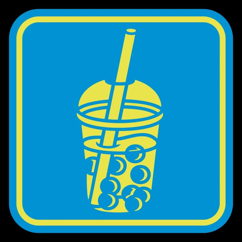 Schild Bubble Tea Button