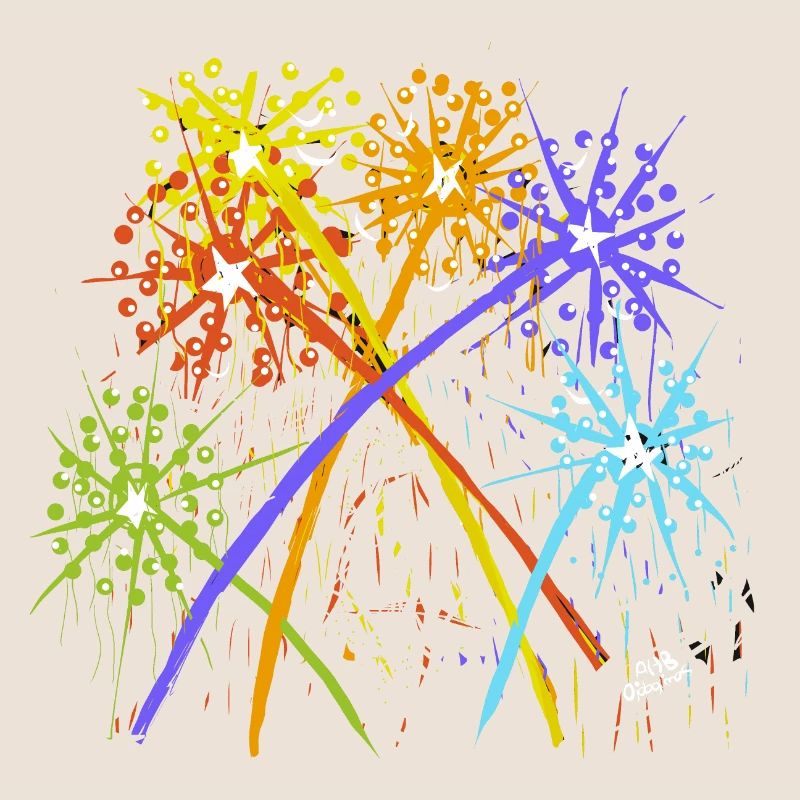 Impressionist fireworks display
