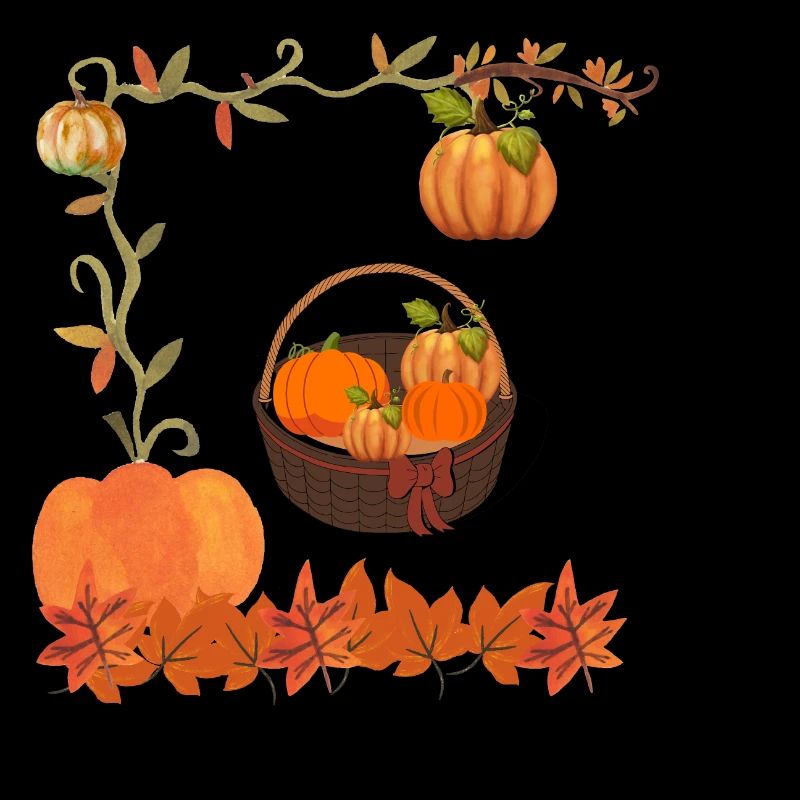Pumpkin in a basket