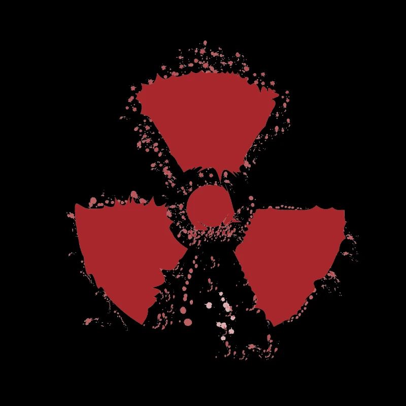Splatter Radioactive Warning Symbol
