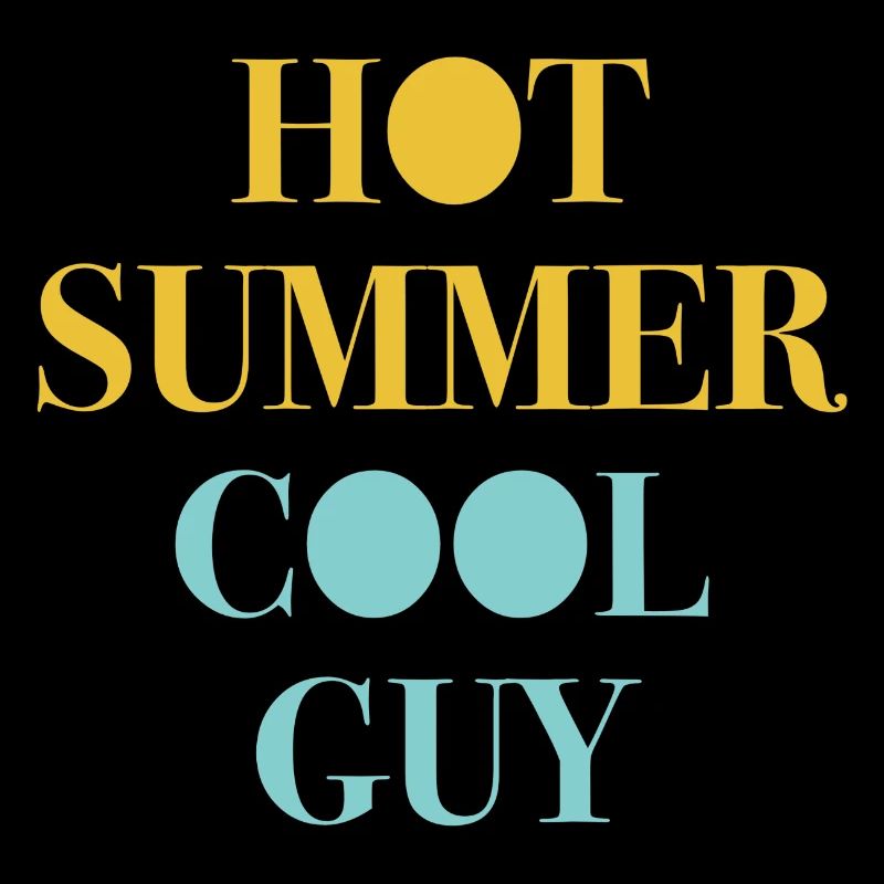 Mec cool d’été chaud - jaune / bleu