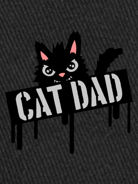 Cat Father Stamp Logo