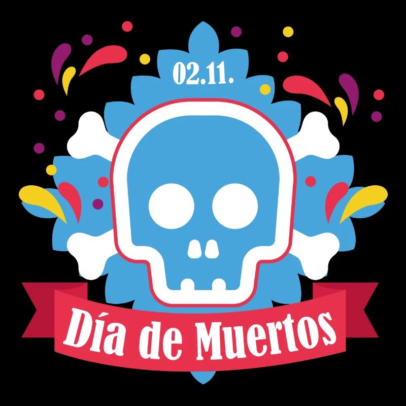dia de muertos blue