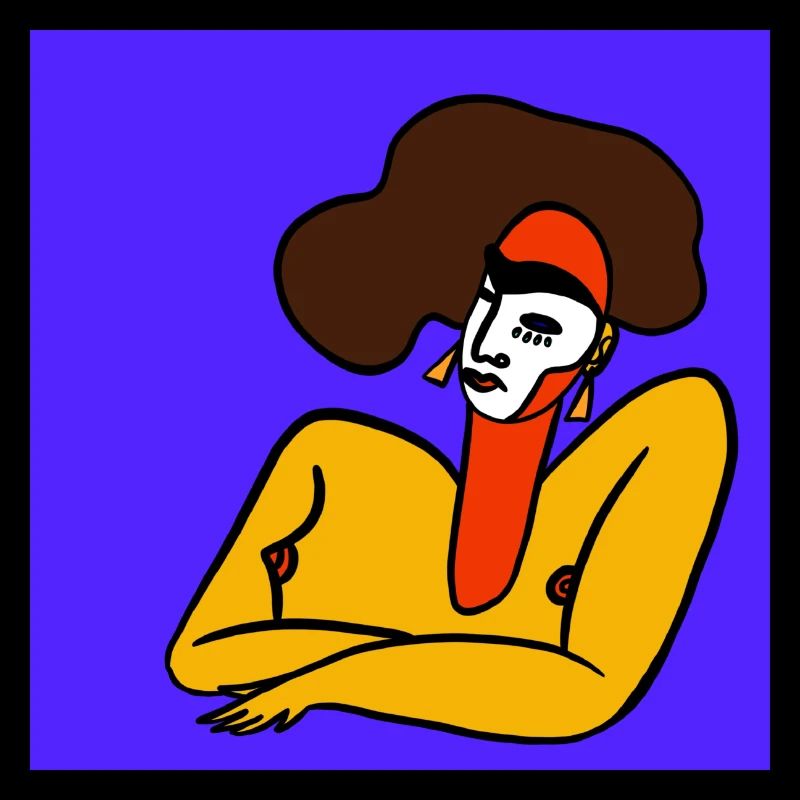 Bunte Frau