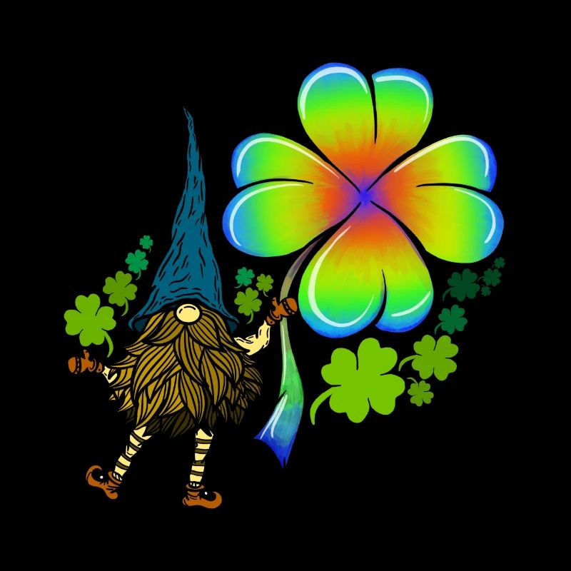 Gnome Tie Dye Trèfle Trèfle Saint-Patrick