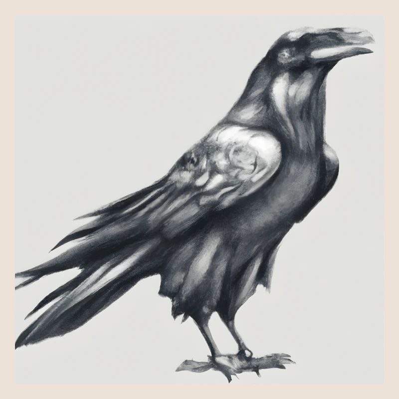 Gemalter Rabe