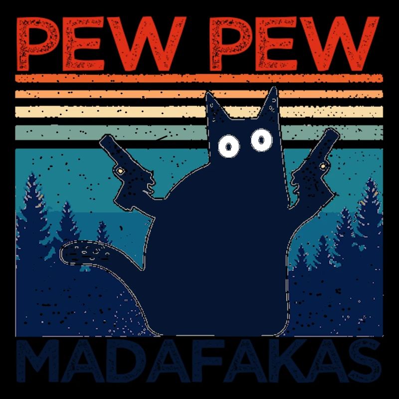 pew pew funny cat funny cat gift idea