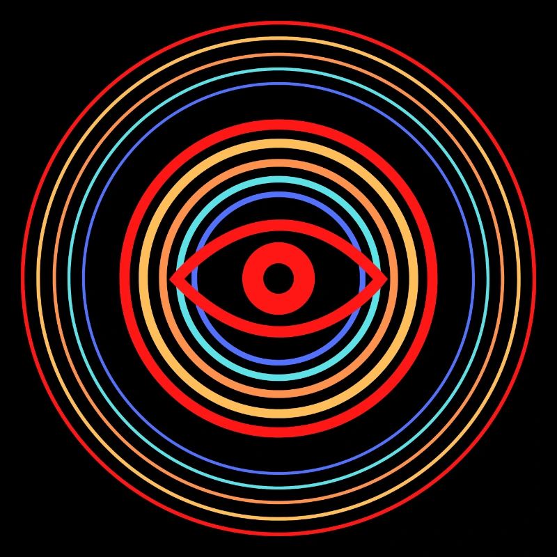 Œil Rouge dans Cercles