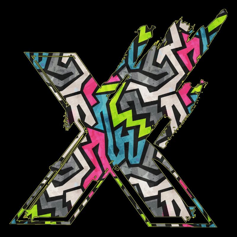 Symbolform Typografie Buchstabe Alphabet X