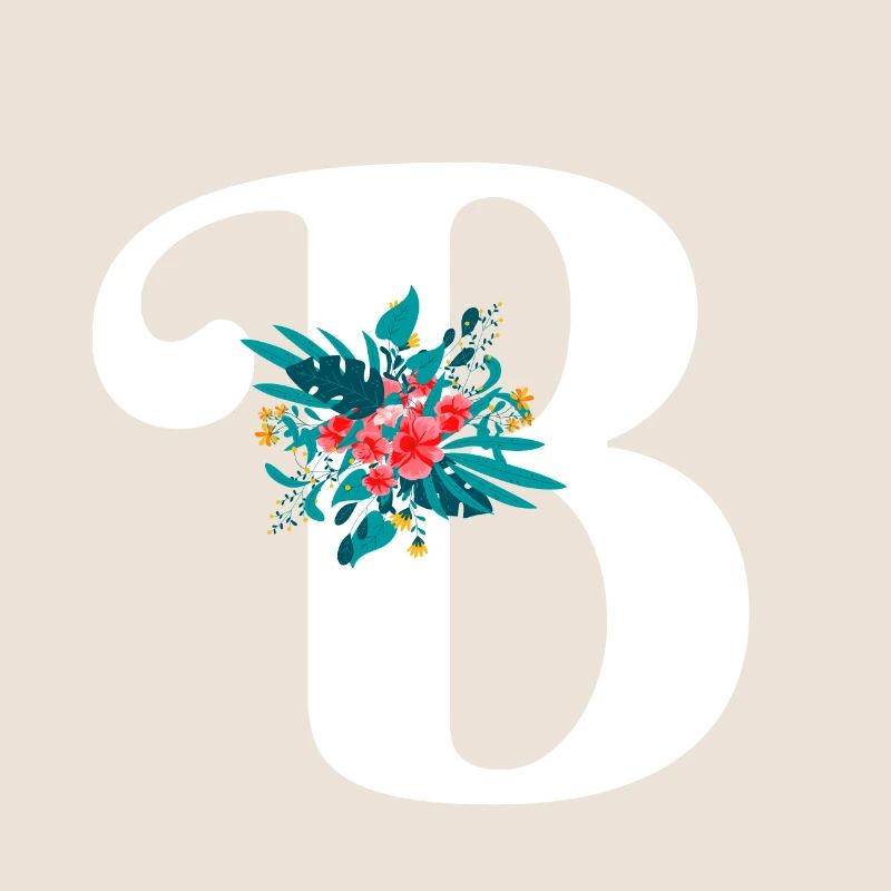 lettre B fleuris