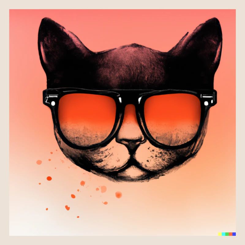 Coole Katze mit einer Sonnenbrille