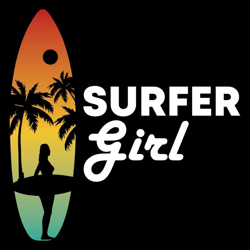 Surfer Girl Surfboard Surfing Geschenksidee