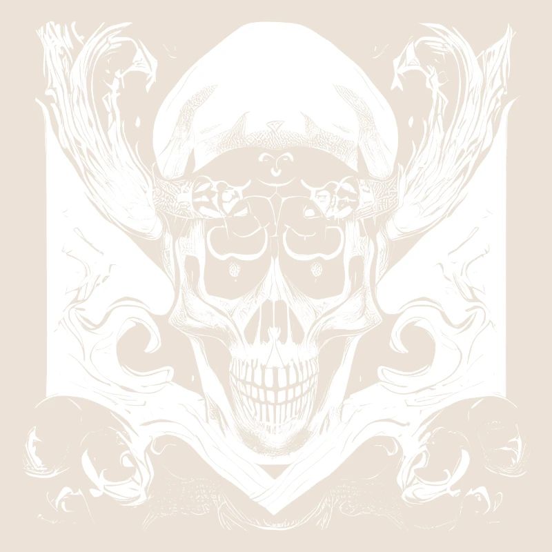 Halloween- oder Horror- Totenschädel mit Ornamente