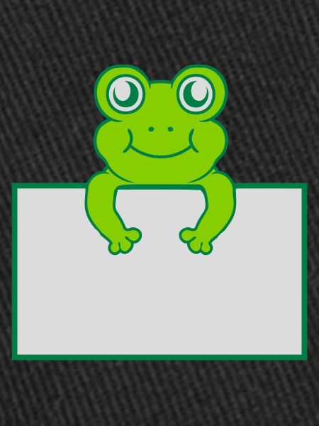 Text present frog shield