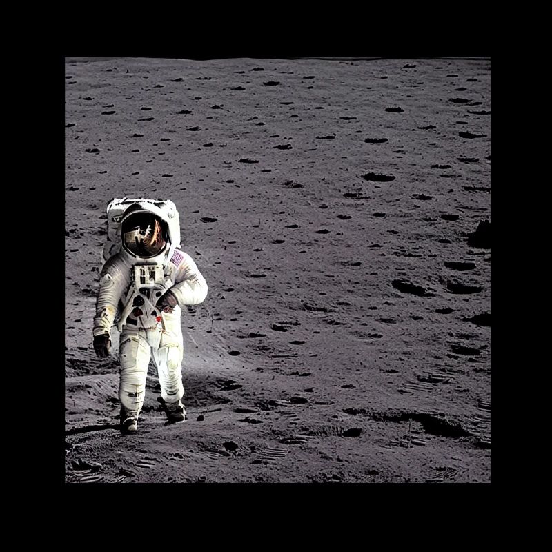 Astronaute seul sur la lune