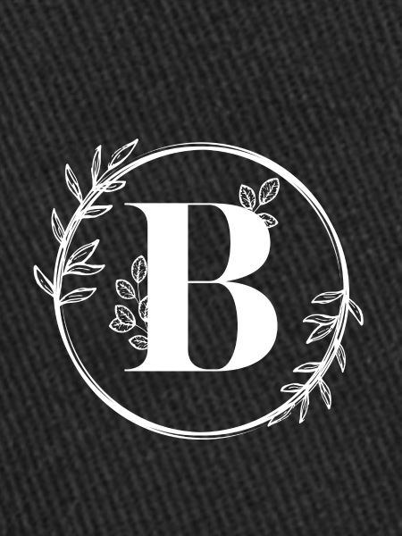 Floral letter B