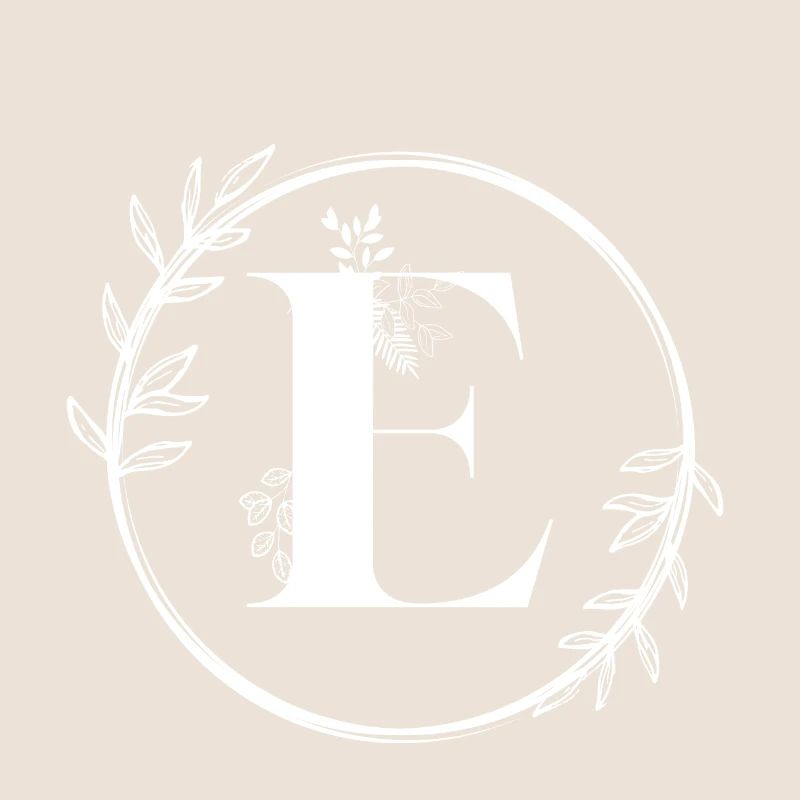 Lettre E Florale