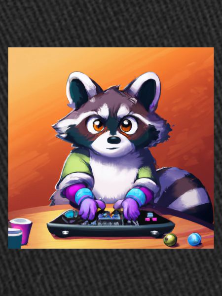 Racoon Playing Computer Games