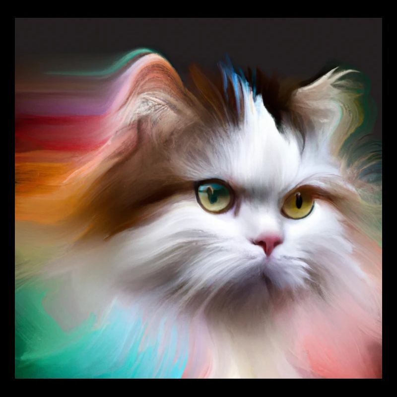 Chat mignon dans l’art numérique