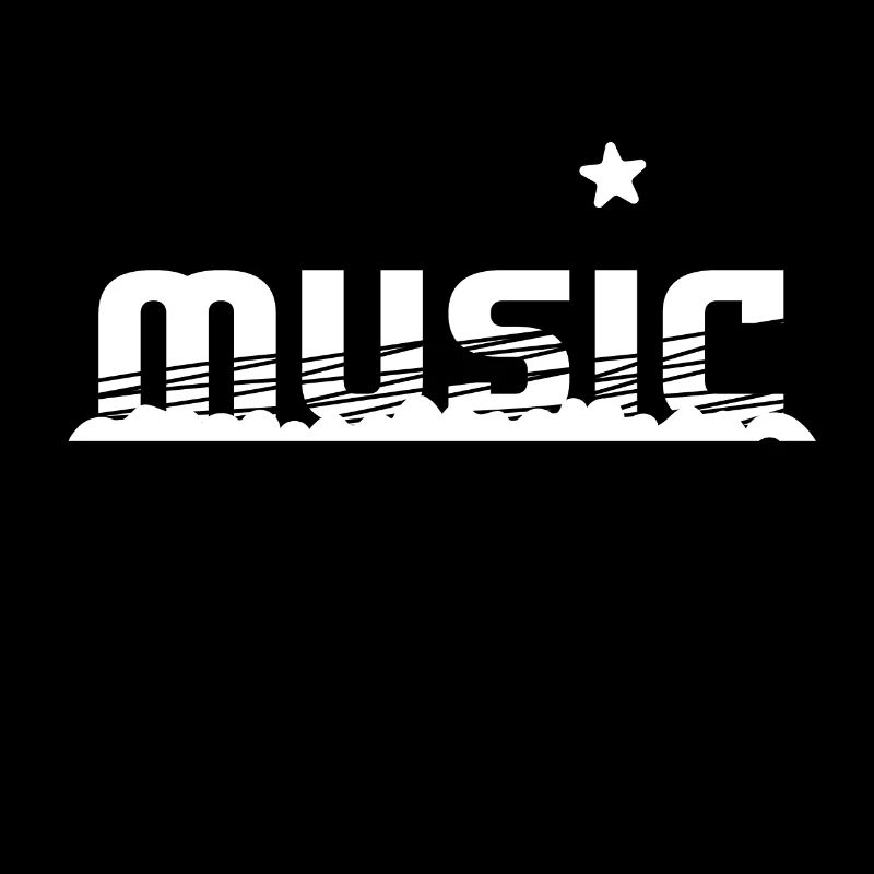 Music word text art - Graffiti and doodle style