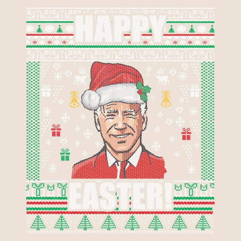 Lustiger Biden Hässlicher Weihnachtspullover Frohe Ostern