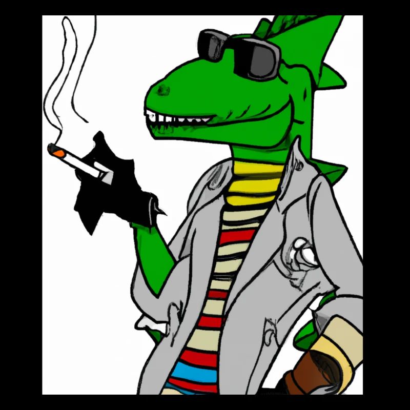 Rauchender Dino