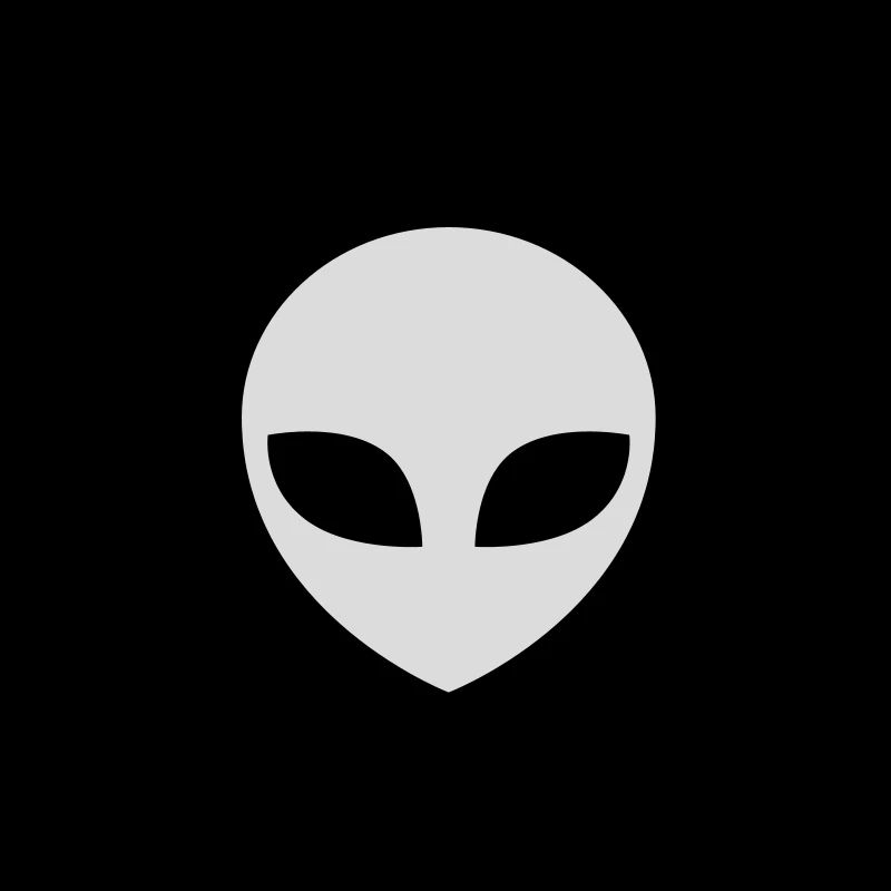 Strahlen Alien Kopf grau