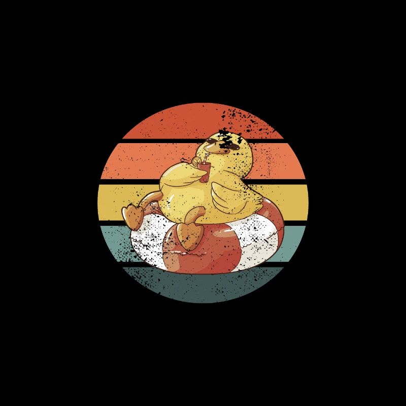 Badeente Gummiente Retro