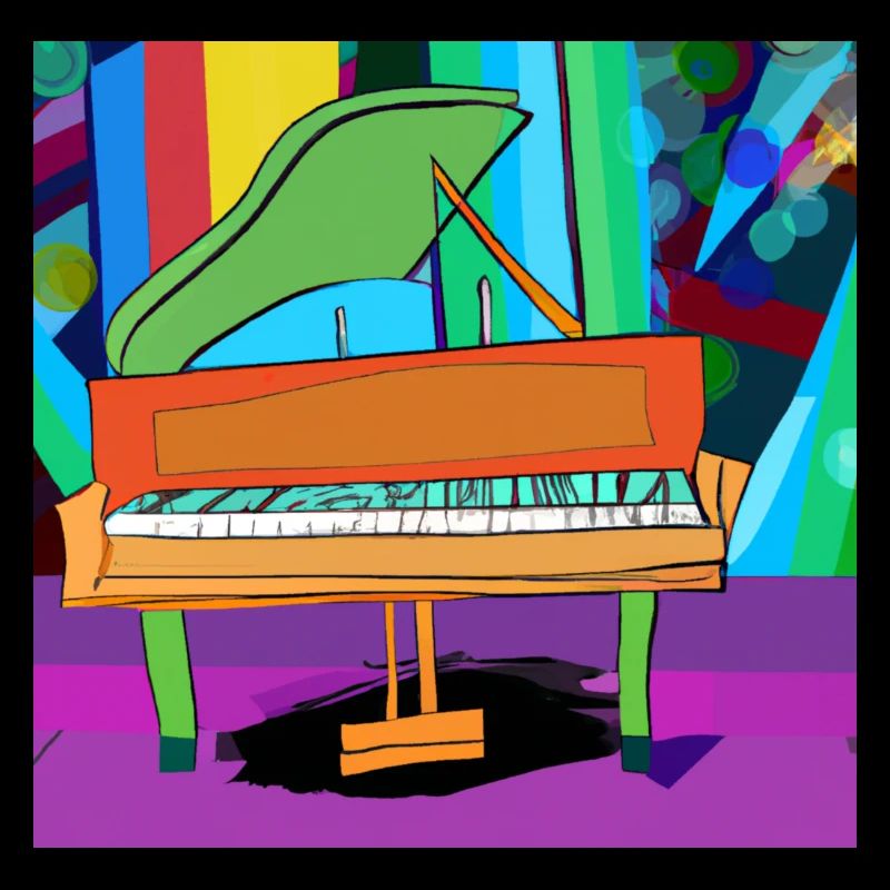 Piano devant l’arc-en-ciel