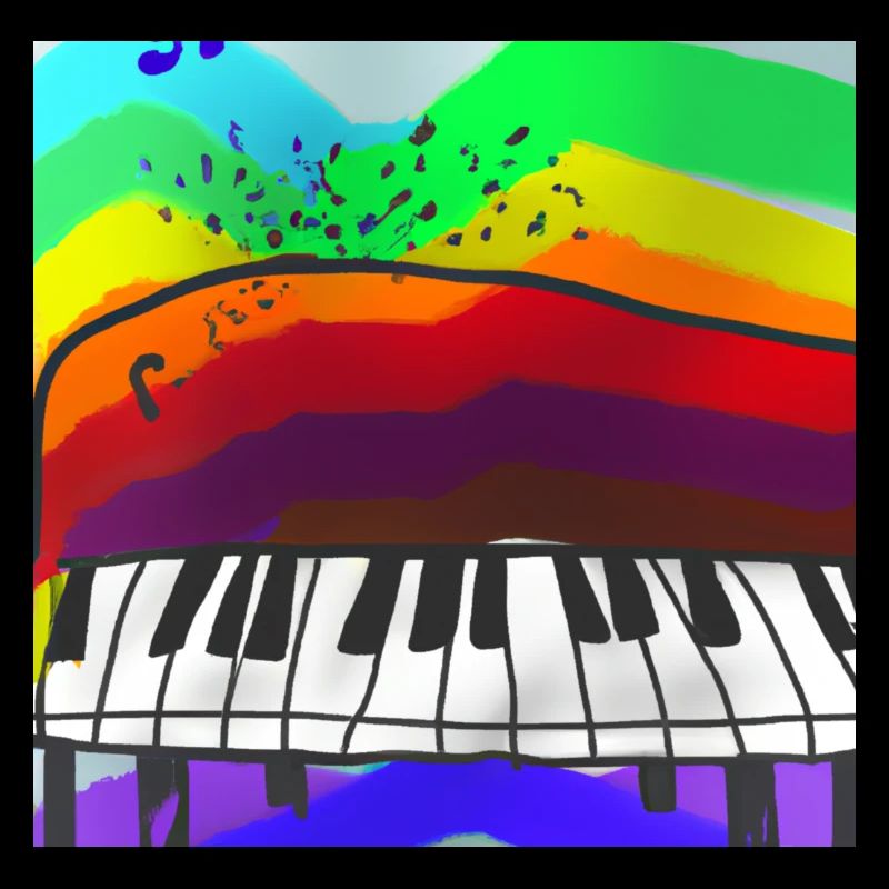 Piano auf Regenbogen - Musik