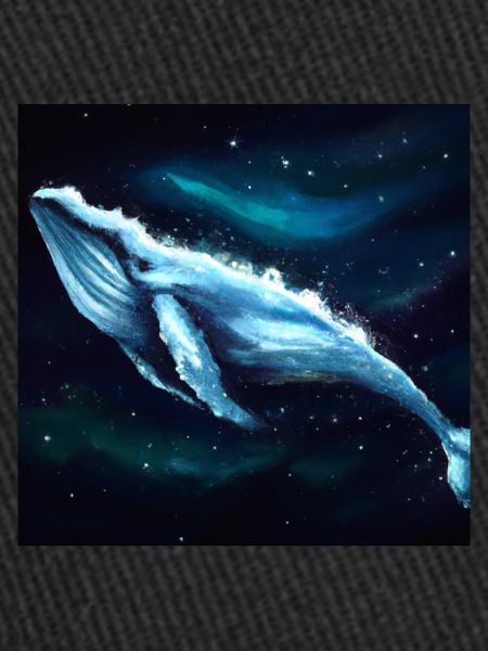 Baleine flottant dans l’espace