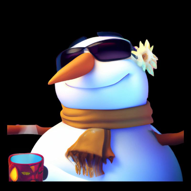 Schneemann mit Sonnenbrille