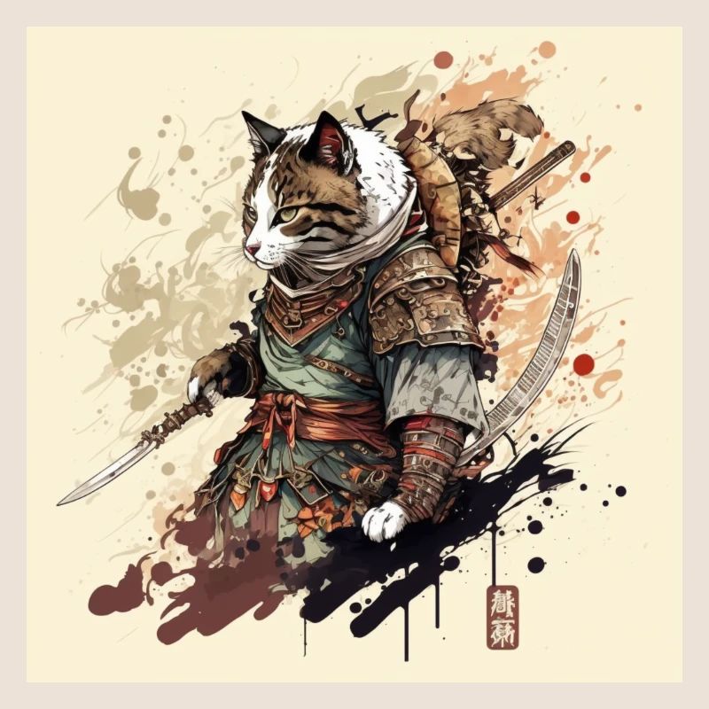 Chat samouraï